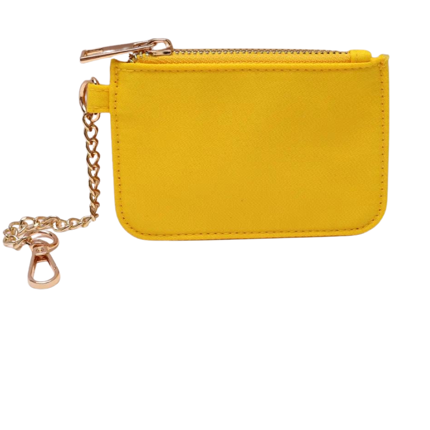 Yellow Nylon Keychain Wallet