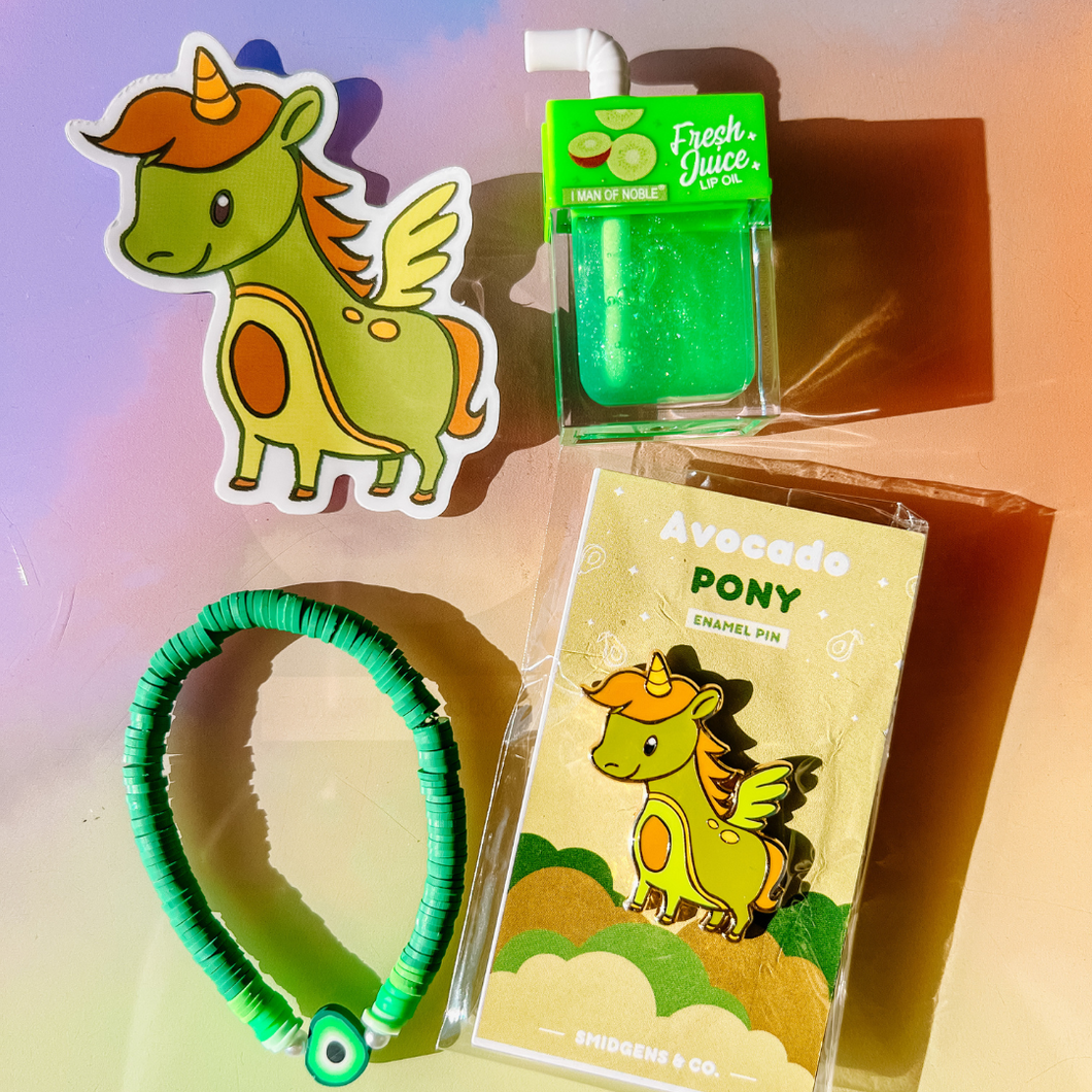 Avocado Pony Bundle Unicorn Pin