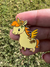 Load image into Gallery viewer, Sweet Daisy Pony 🌼 Enamel Unicorn Pin
